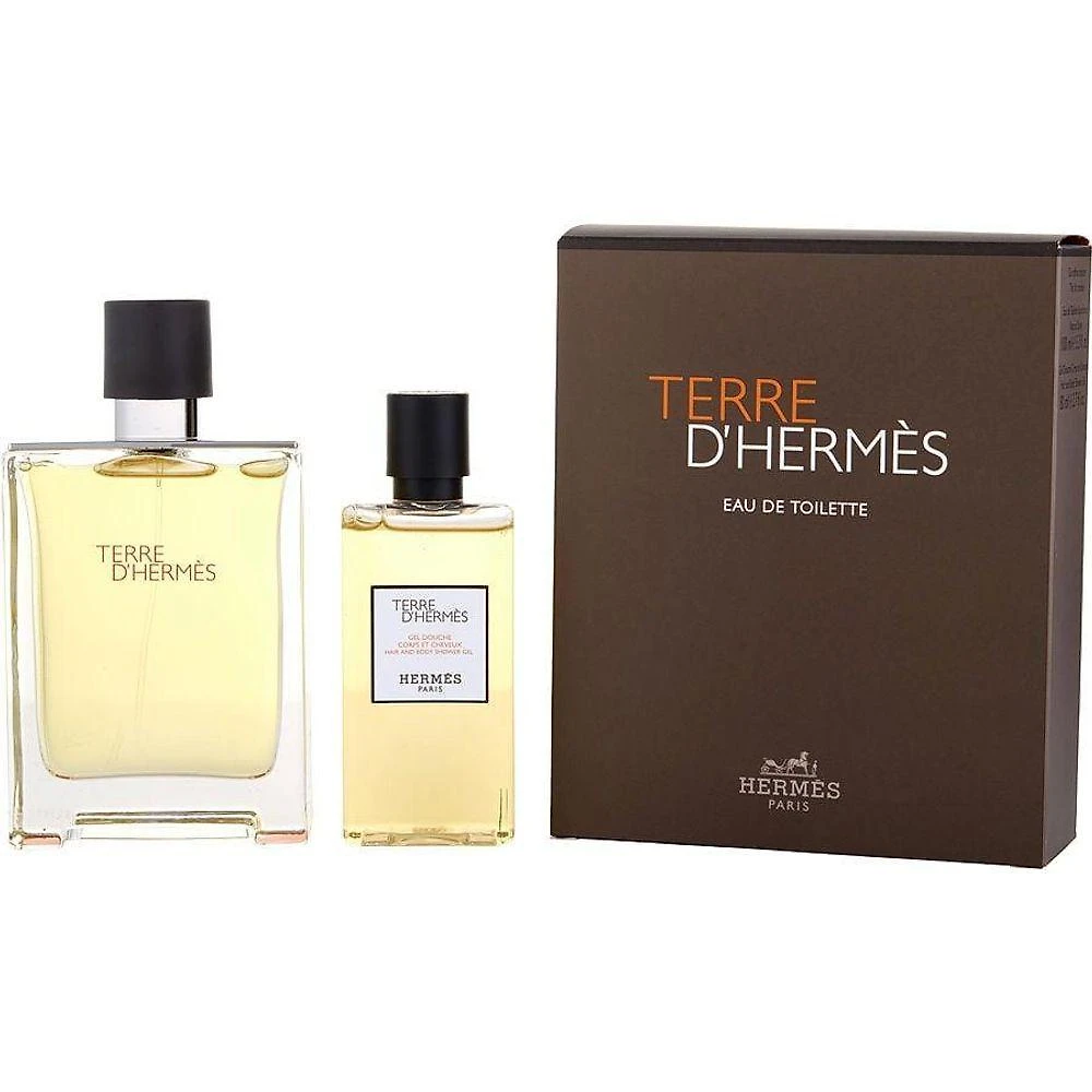 Perfume Masculino Hermes Terre D'hermes Edt Spray 100 Ml&gel De Banho - Cabelo E Corpo 80