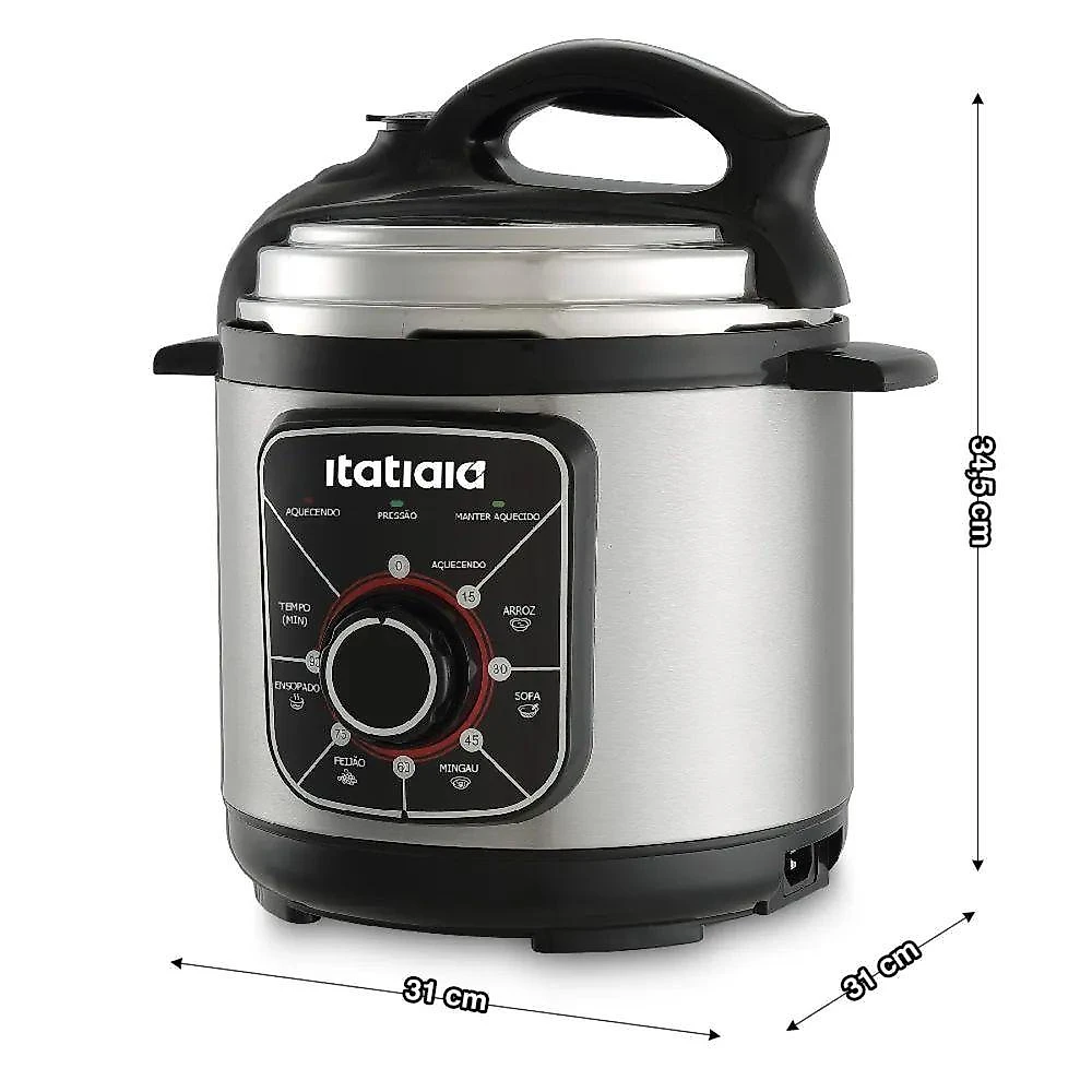 Panela de Pressão Elétrica Itatiaia Essencial 5L 1000W Inox 220V
