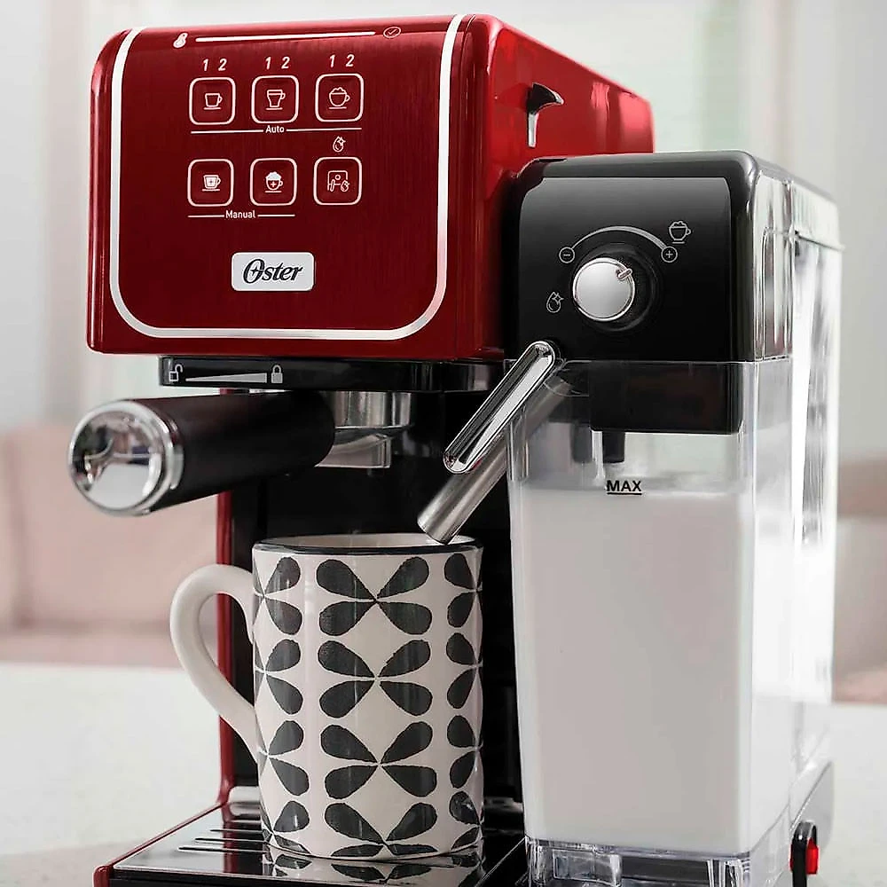 Cafeteira Espresso Oster PrimaLatte Touch Vermelho - 127V