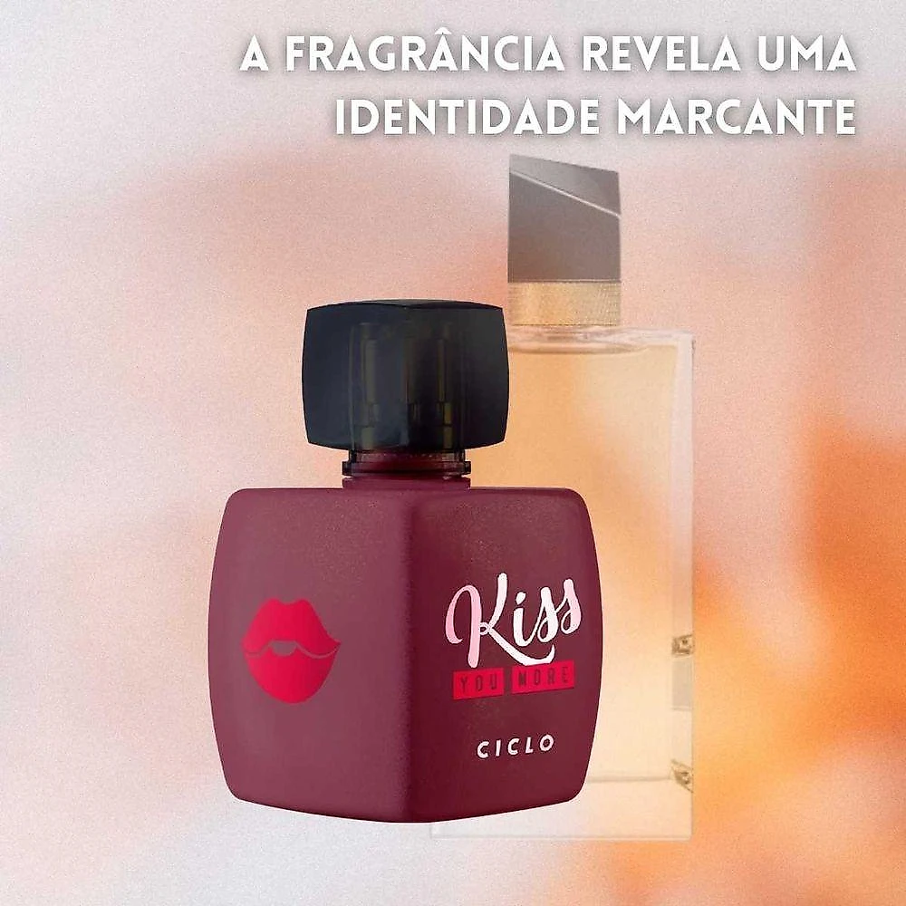 Colônia Kiss Me More Feminina Desodorante Colônia Oriental Floral Chipre 100ML