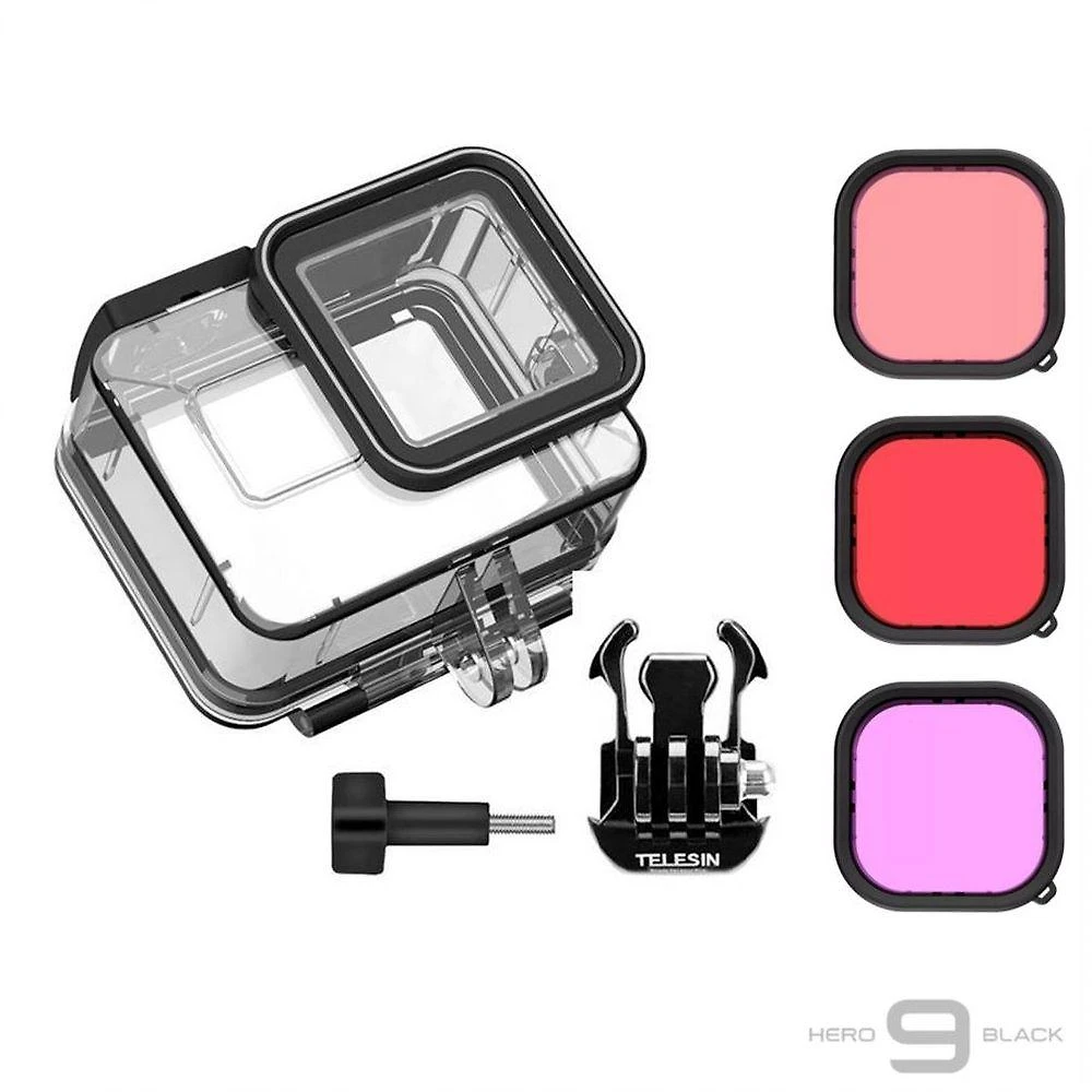 Caixa Estanque + Kit Filtros para GoPro 9/10/11 Black - Telesin