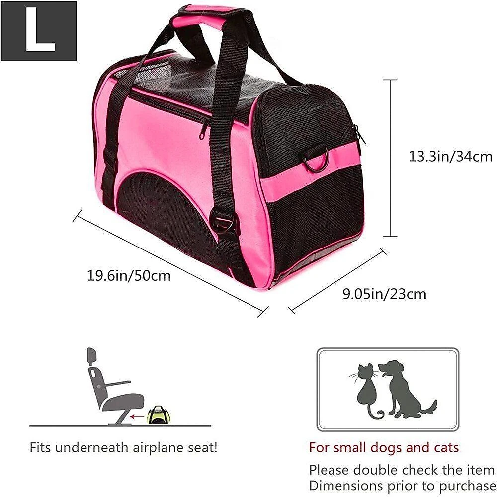 Bolsa Transporte Cachorro Gato Mochila Pet Canguru Caes Dobravel Mala Viagem Rosa