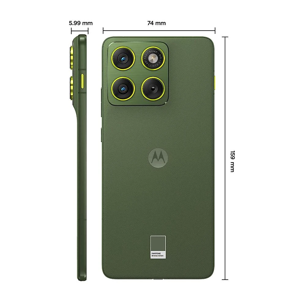 Smartphone motorola edge 70 256gb 5g verde + fone moto buds loop bluetooth verde