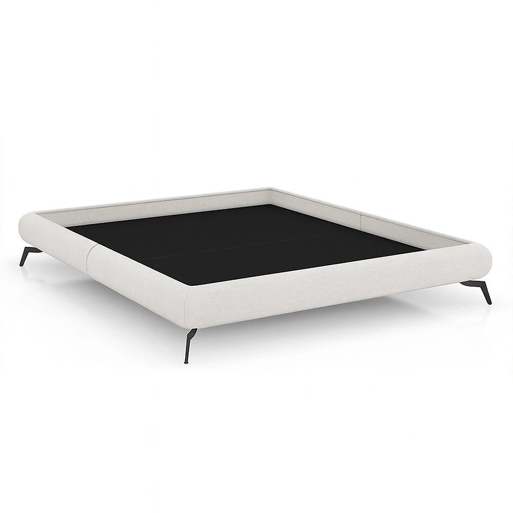 Cama Queen Japonesa Haru com Pés de Alumínio Madeira Off White Sallar Home