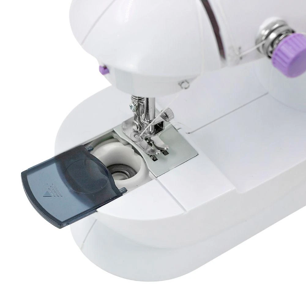 Mini Máquina De Costura Reta Portátil Bivolt Doméstica Compacta Branco