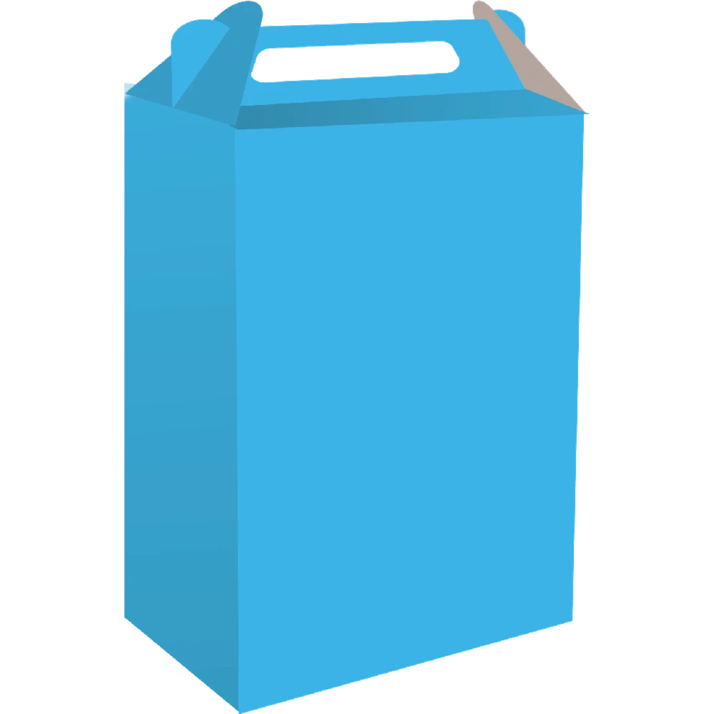 Caixa Surpresa Azul Claro Lembrancinhas de Festas 06 Unid