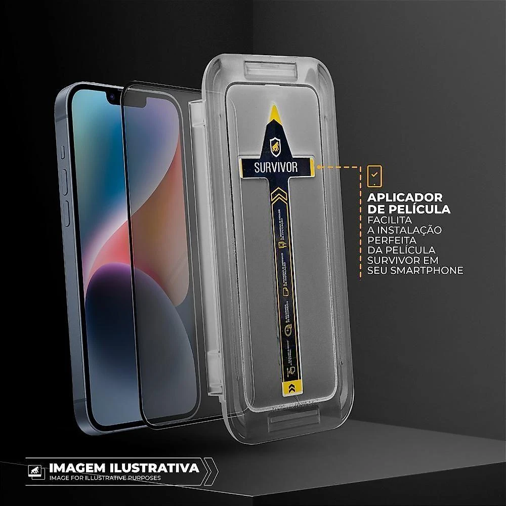 Película Para Iphone 15 Pro Com Aplicador - Survivor Fosca - Gshield