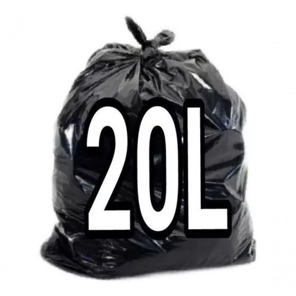 Saco de Lixo 20 Litros 1º Linha Plástico 100% Reciclado 45X55CM com 100 Unidades Higipack