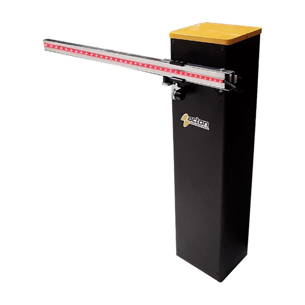 Cancela Automática Para Usinas Slim V2 5,00m Com Kit Led Acton Cinza