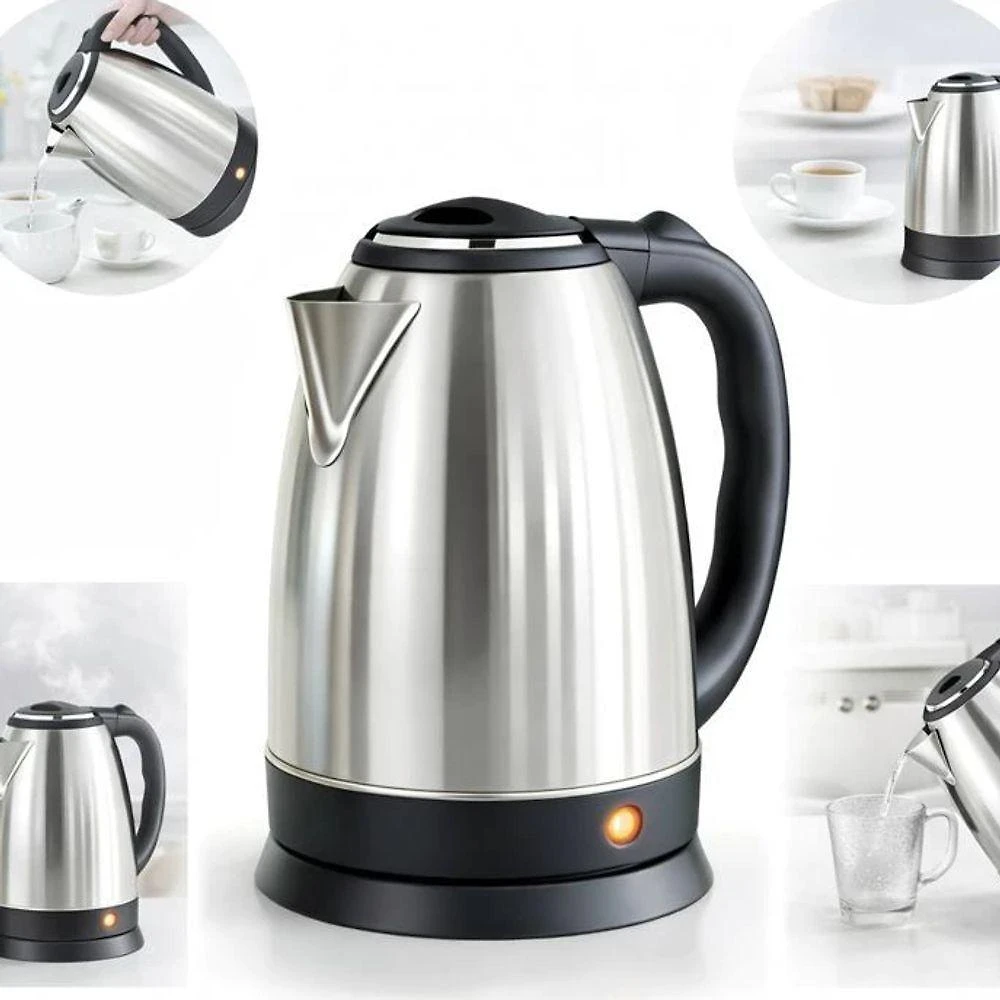 Chaleira Elétrica Jarra Café Chá Inox Aço Inox 1500W 110V