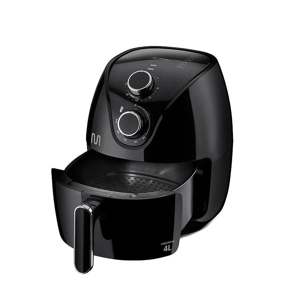 Fritadeira elétrica air fryer 4 litros 1500w 127v preta multi - go201out [reembalado] preto