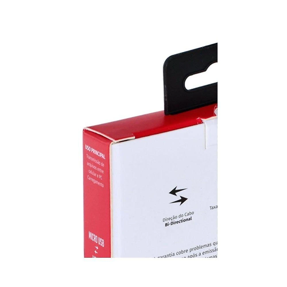 Cabo Micro USB para USB a Pcyes Dados 480 Mbps 5V 3A 15W Preto 1 Cabo