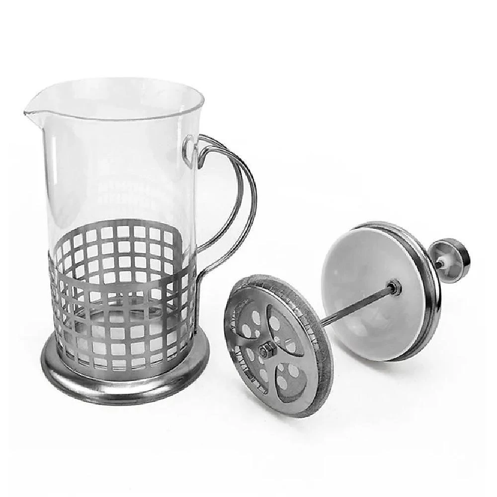 Cafeteira Francesa Em Inox Luxo Chaleira Expressa Em Vidro Cremeira Bule Prensa French Press Luxo 600ml