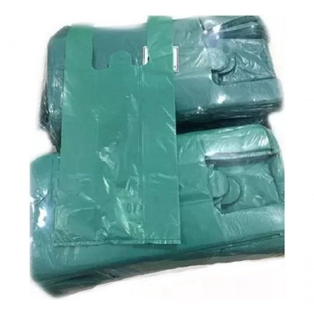 Sacola Plástica Reciclada 35x45 1KG para Uso Geral Recuperada Reforçada Azul, Verde, Marrom Higipack