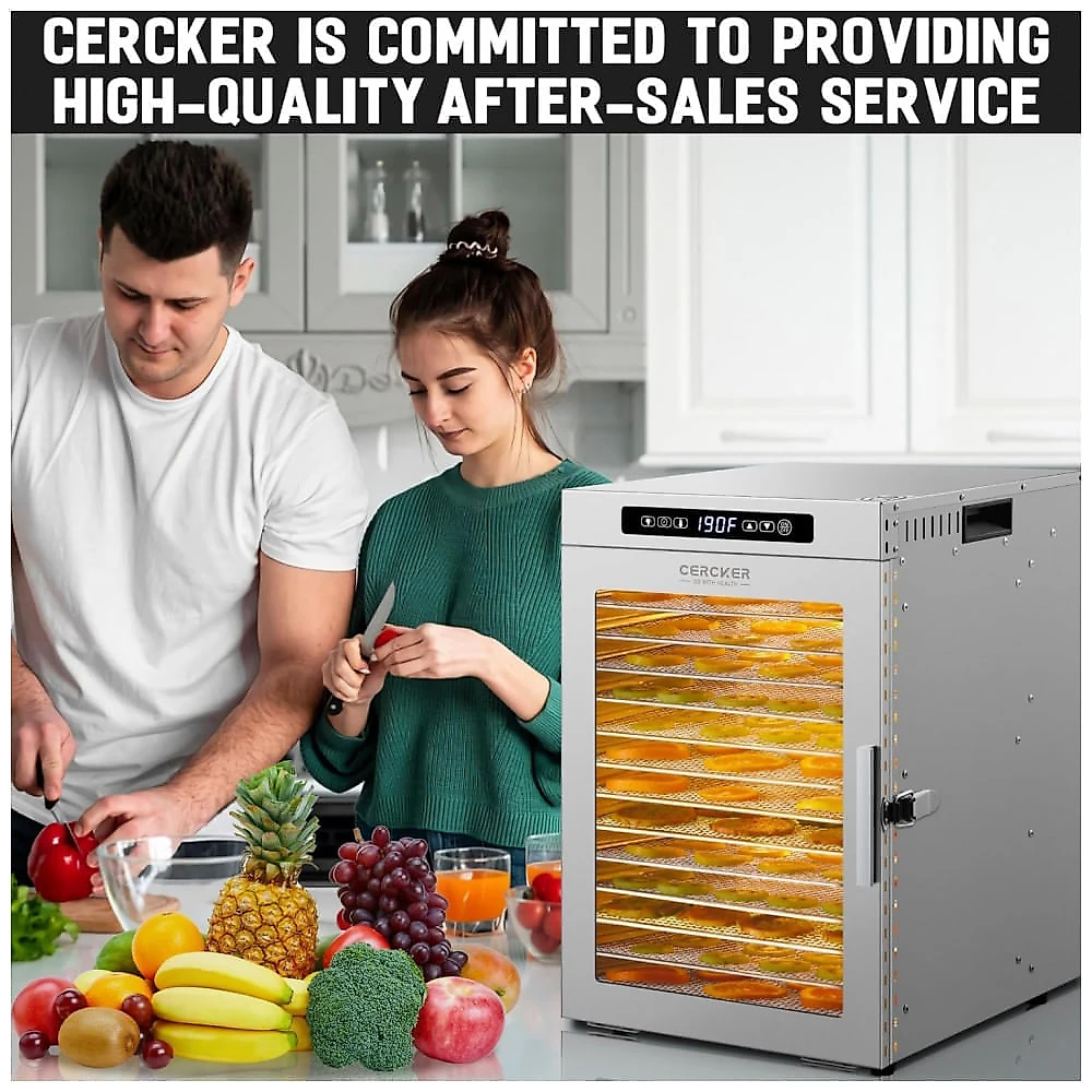 Desidratador Alimentos Cercker Prateado 14 Bandejas Aço Inox 1200W 120V