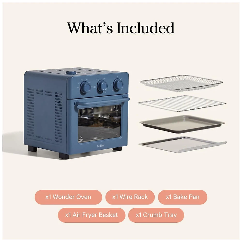 Forno Elétrico 6 em 1, 12L com Infusão de Vapor e Controle de Temperatura, 110V 1400W, Our Place, Azul 110v