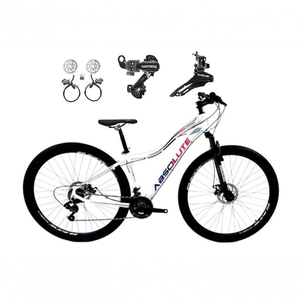 Bicicleta Aro 29 Absolute Hera Feminina 21v Alumínio Câmbios Shimano Freio Hidráulico Branco 15