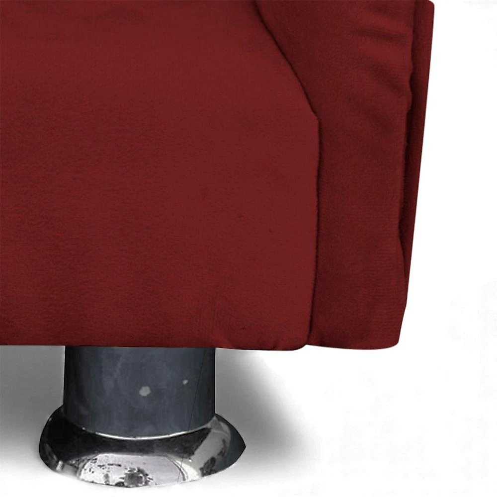 Caminha Mini Poltrona Divã para Pet Loja Sheep Veludo Vermelho com Almofada Decorativa