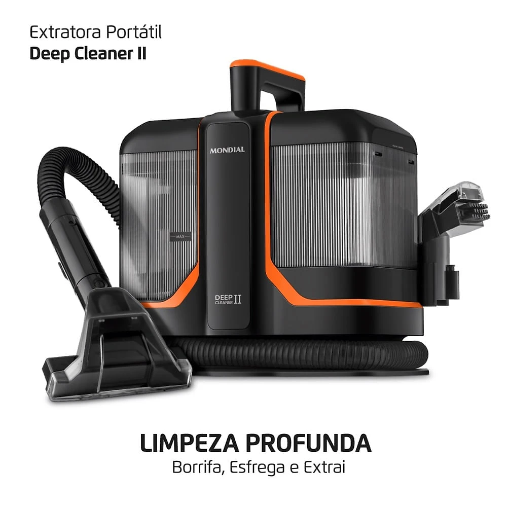 Miniatura Extratora e Higienizadora Portátil Deep Cleaner II Mondial  1800W - EXP-02-O 110