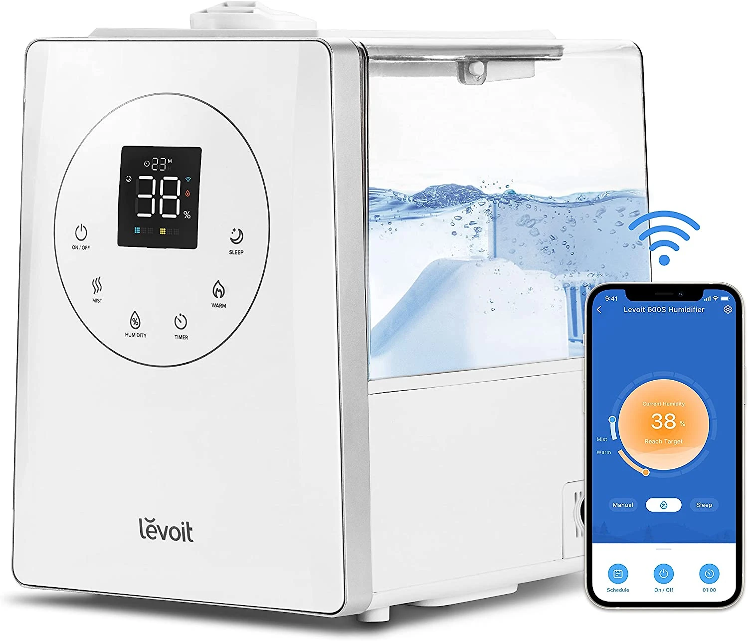 LEVOIT Umidificador Ultrassônico Portátil 6L cDesligamento A