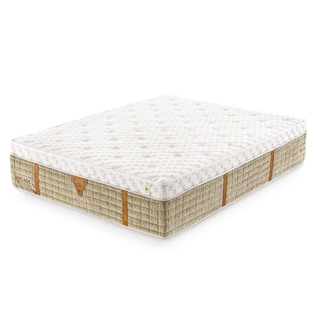 Colchão Vintage Duo Pocket - Látex E Molas Duplas Medida Queen 158x198cm Opcionais Kit Zen