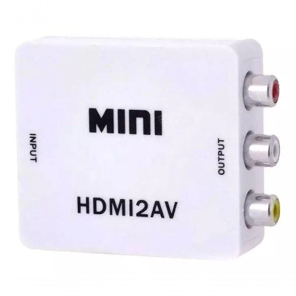 Conversor de Áudio e Vídeo Evus C-085 para HDMI em RCA com Resolução Até 1920 X 1080 @ 60HZ