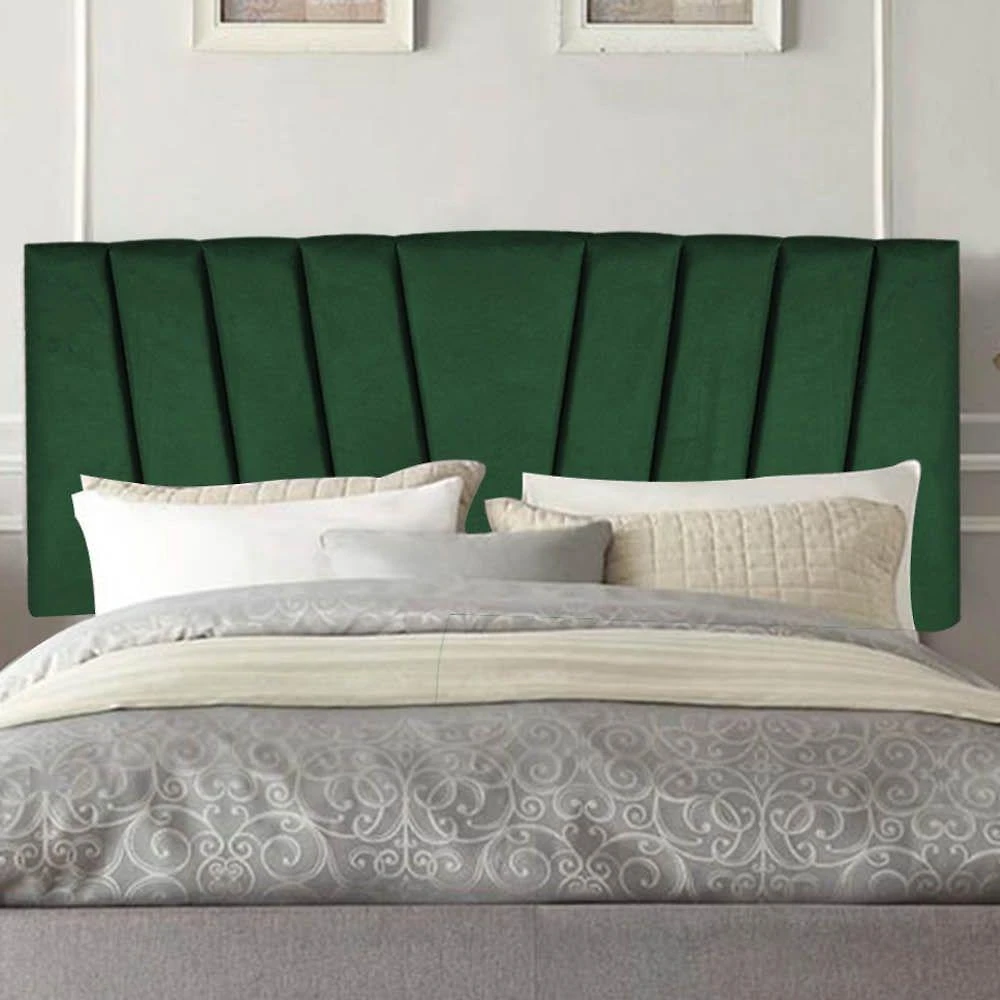 Painel Cabeceira Estofada Bélgica 100cm Cama Box Solteiro Corino Verde- Mabe Magazine