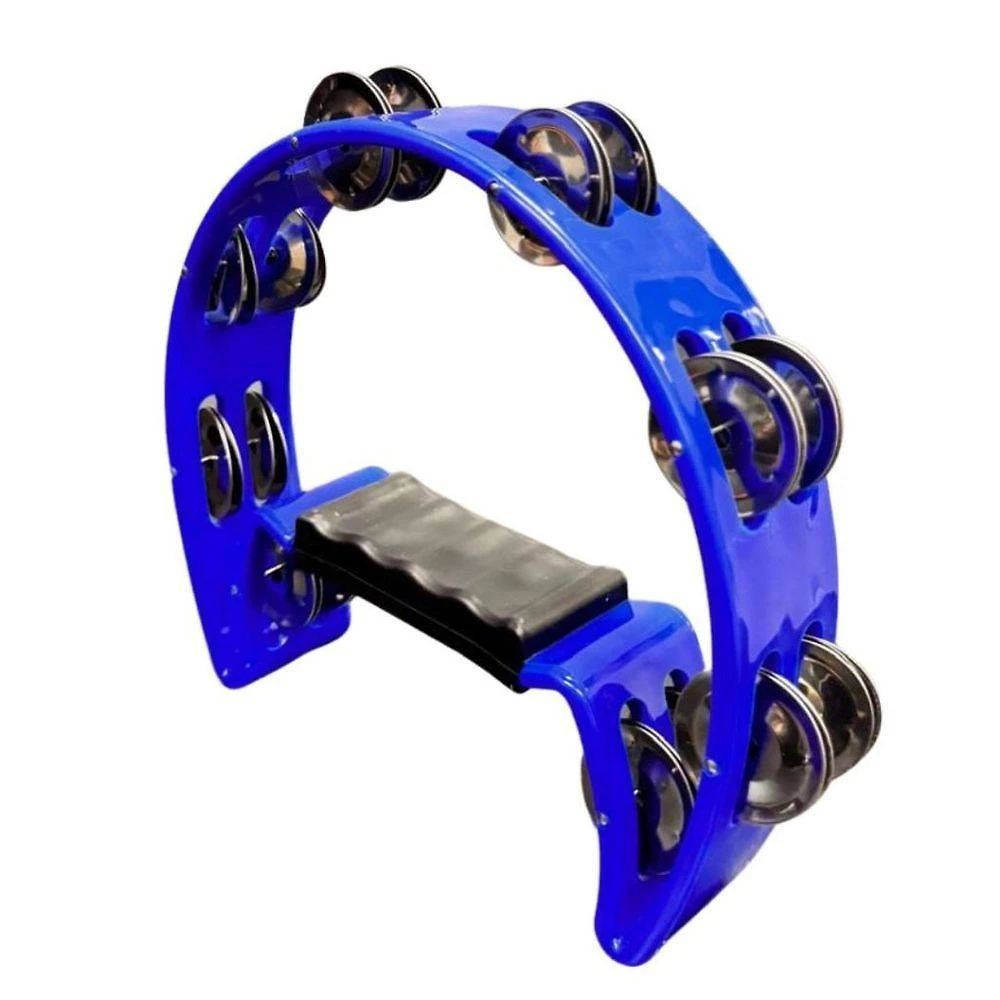 Pandeiro Meia Lua Pandeirola em Policarbonato de Alto Impacto Azul OEM