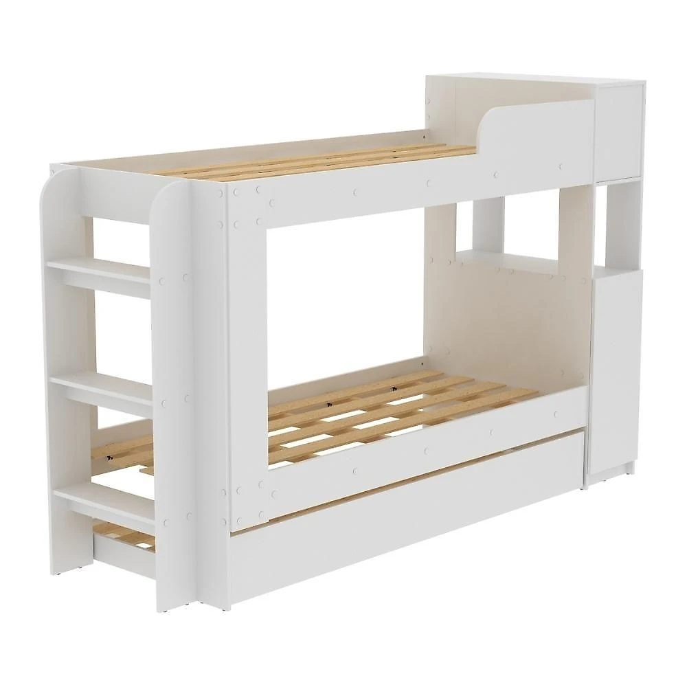 Treliche Solteiro com Baú e 1 Porta CR35549 MDF-MDP Branco Multimóveis