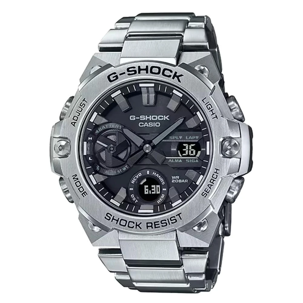 Relógio CASIO G-SHOCK G-Steel GST-B400D-1ADR Bluetooth e Tough Solar