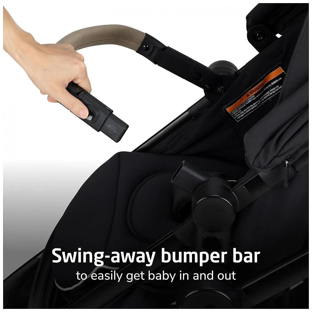 Sistema de Passeio Maxi-Cosi Zelia Pro 5-em-1 com Bebê Conforto Mico Pro Preto Caviar Cáspio