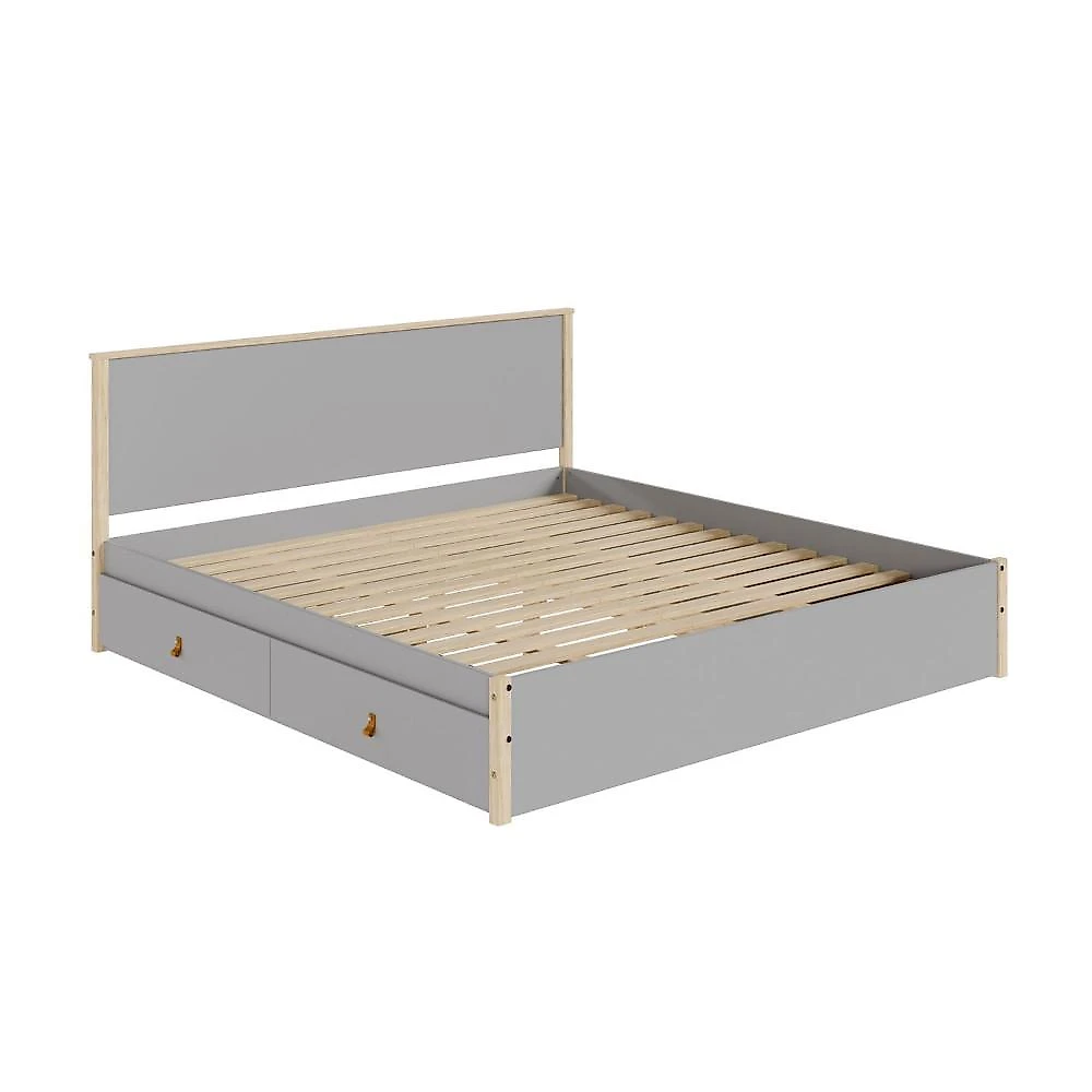 Cama King 4 Gavetas Íris CabeCasa MadeiraOriginals Cama King 4 Gavetas Íris Cabecasa Madeiramadeira Cinza/Natural