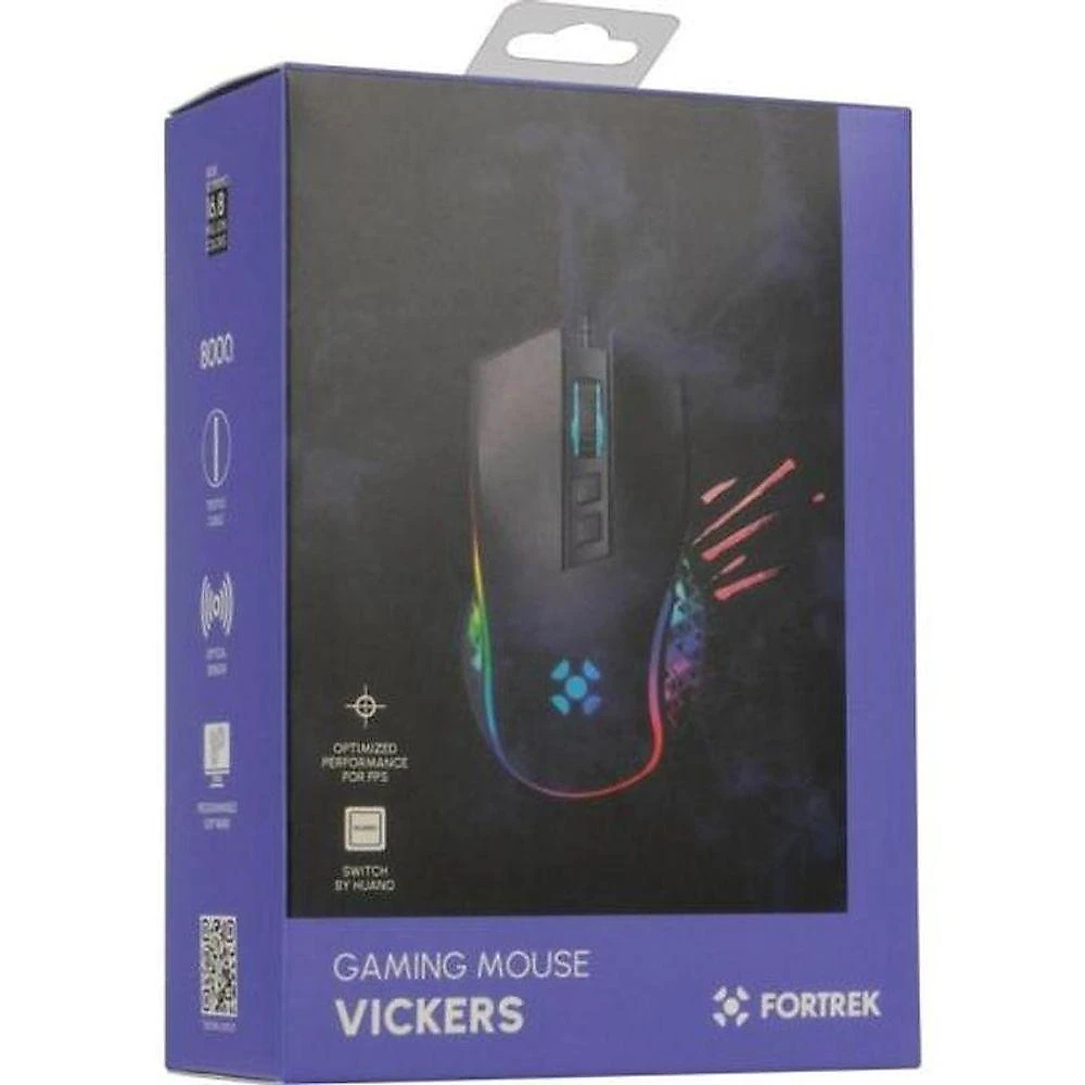 Mouse Gamer Fortrek Vickers New Edition 8000 Dpi Rgb Preto
