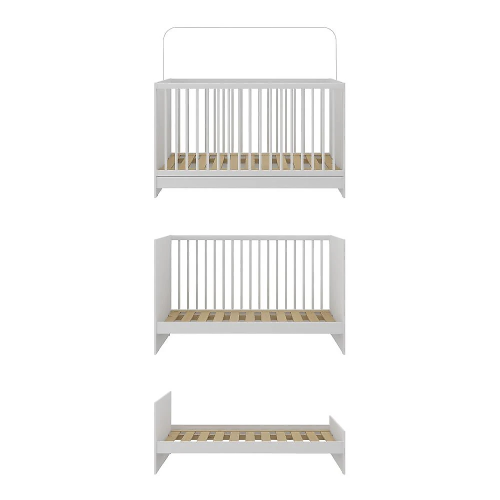 Miniatura Berço 3 em 1 com Colchão Incluso Multimóveis MP0527GC Branco