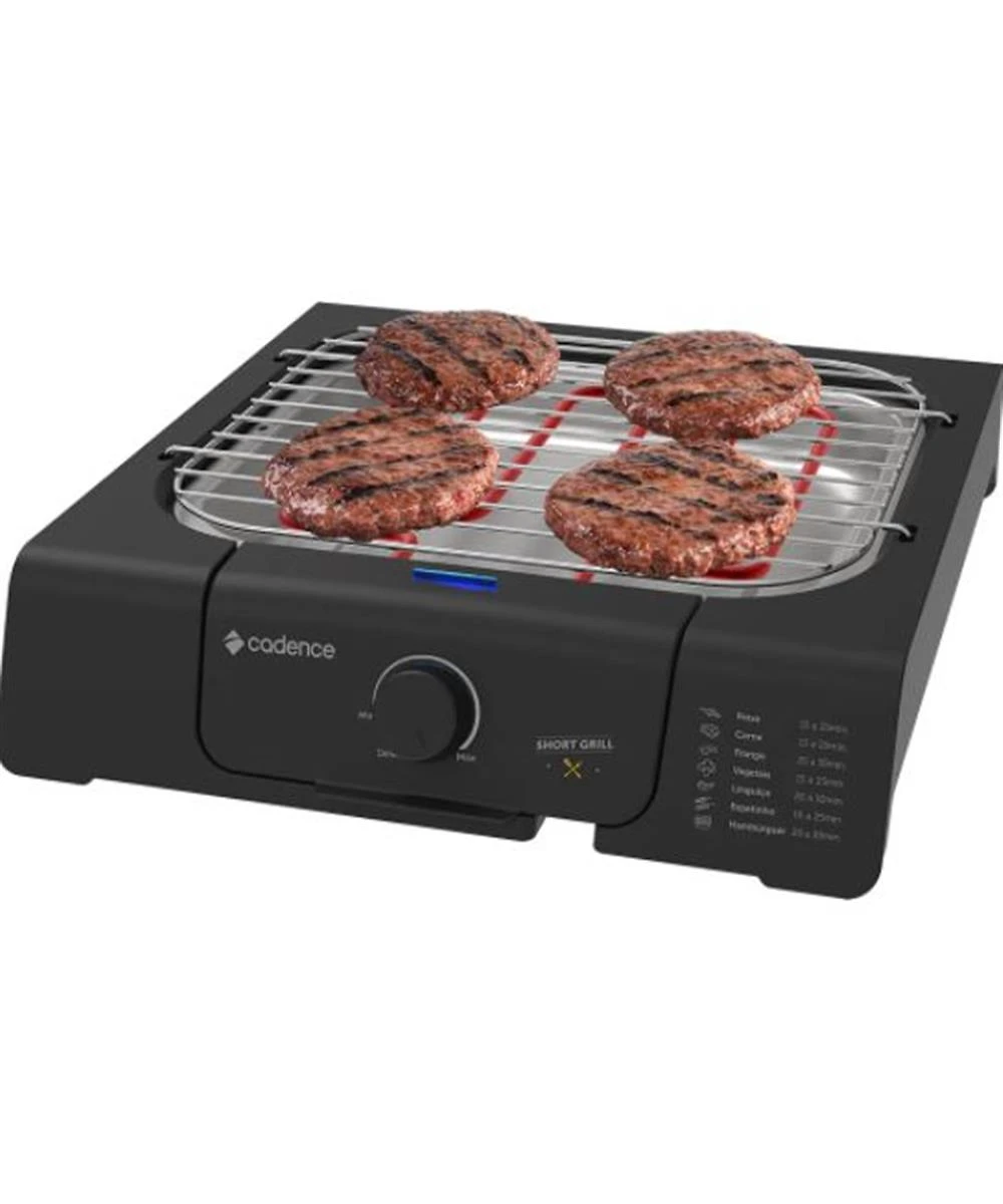 Churrasqueira Elétrica Cadence GRL805 Short Grill Preta
