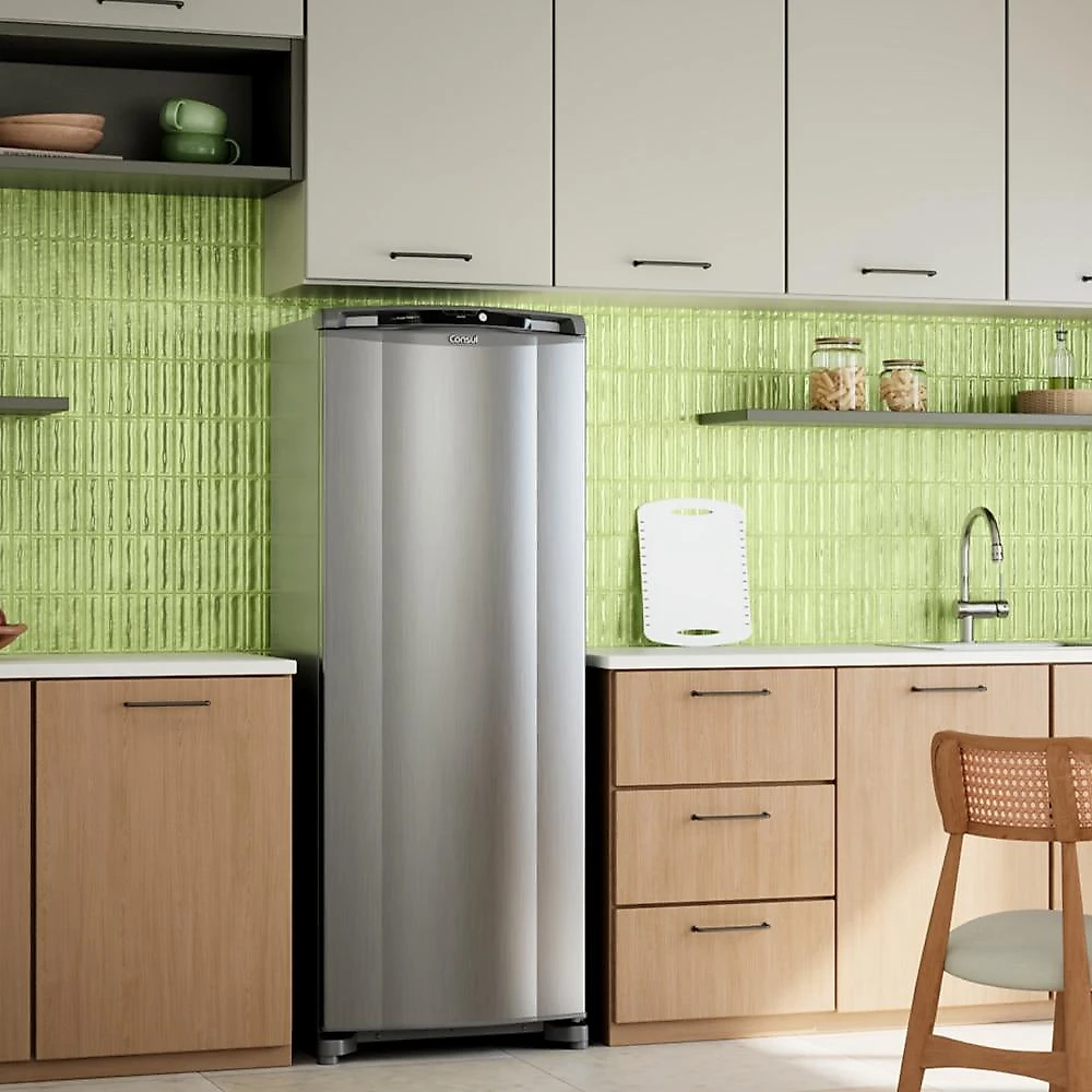 Geladeira Consul Frost Free CRB39MK, 337 Litros, Cor Inox - 220V 220 Volts