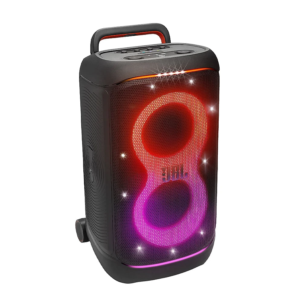 Caixa de Som Bluetooth JBL Party Box 520 BR Preta, Resistente à Respingos IPX4, Show de Luzes Futurista Bivolt