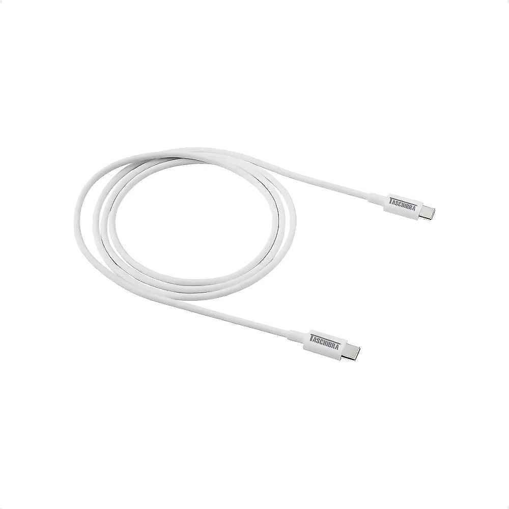 Cabo USB-C 1M 3A Tipo C para Carregamento Rápido com Alimentação em Energia Elétrica Branco