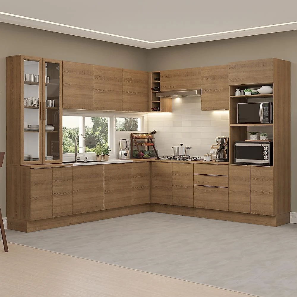 Armário de cozinha completa 549cm rustic stella madesa 01