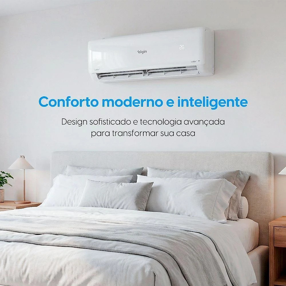 Ar condicionado split elgin eco inverter iii wi-fi 12000 btus quente e frio 220v hjqe12c2cg