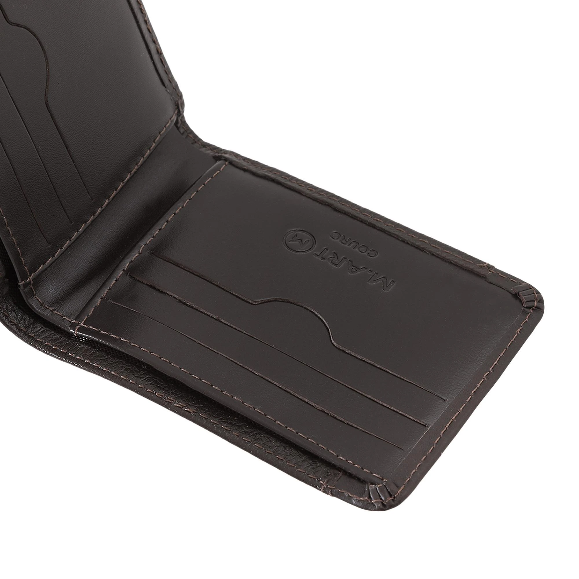 Miniatura Carteira Masculina Couro Legítimo Slim Cnh Cartão M.Art 316