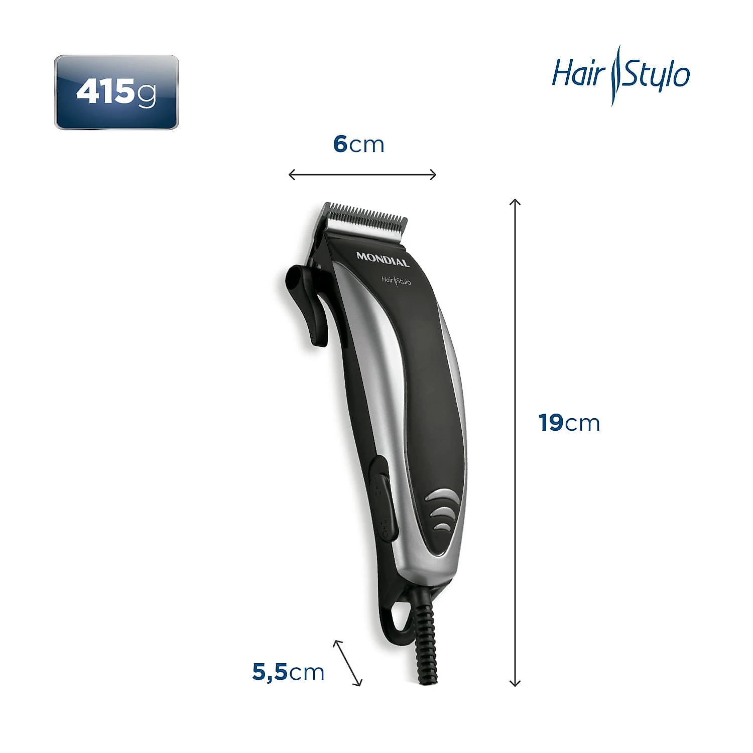 Máquina de Cortar Cabelo Mondial Hair Stylo CR-02 220V 220V