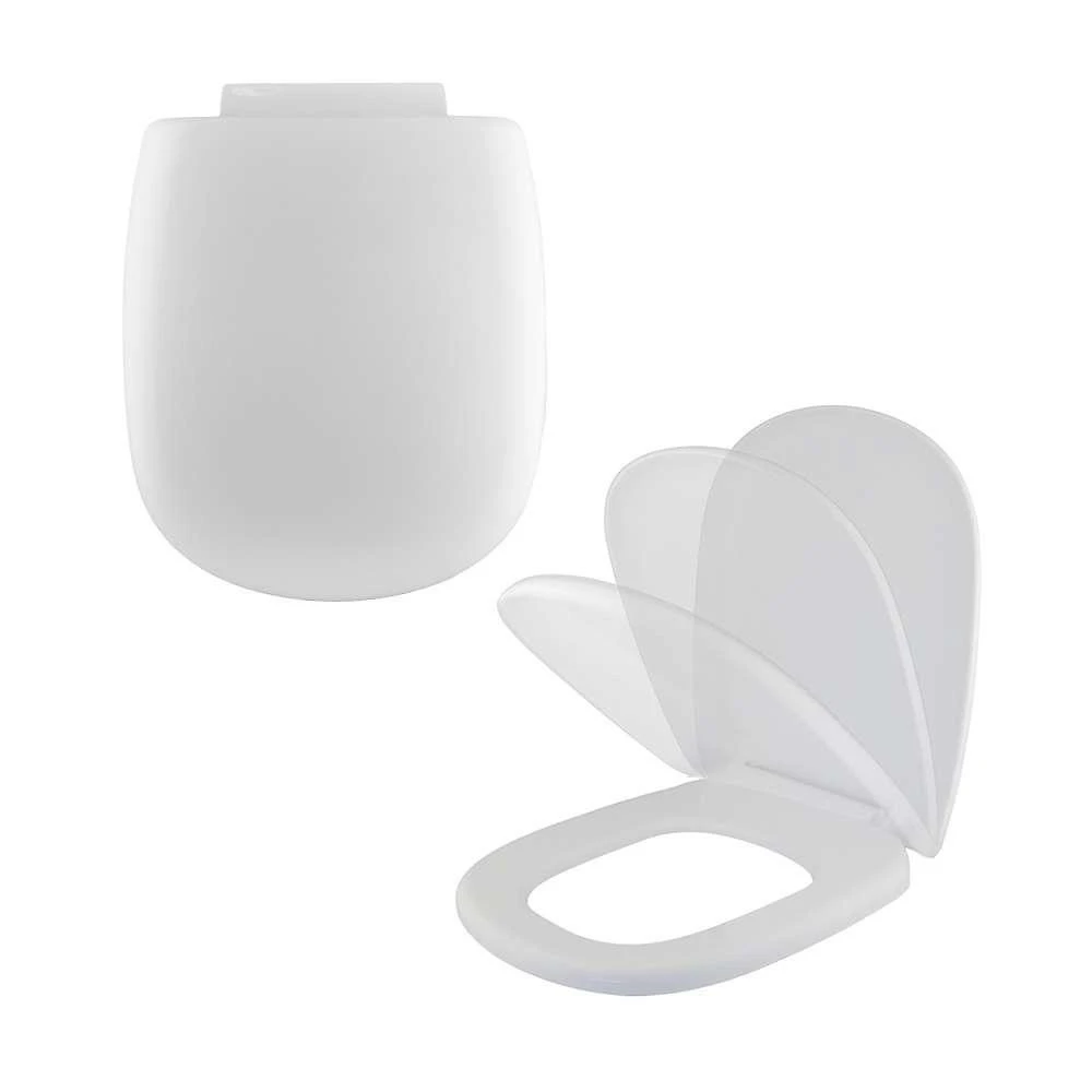 Assento Sanitário Loren Like Alongado Polipropileno Parafusado Fechamento Suave Branco
