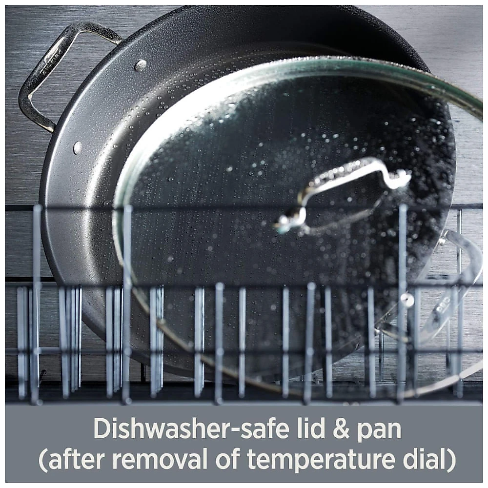 Frigideira Elétrica All-Clad de Aço Inox 7 Litros com Revestimento Antiaderente, Controle de Temperatura e Utensílios de Cozinha
