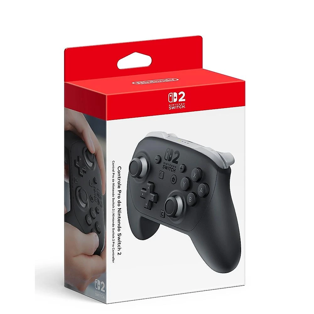 Controle Nintendo Pro para Nintendo Switch 2, Preto e Branco