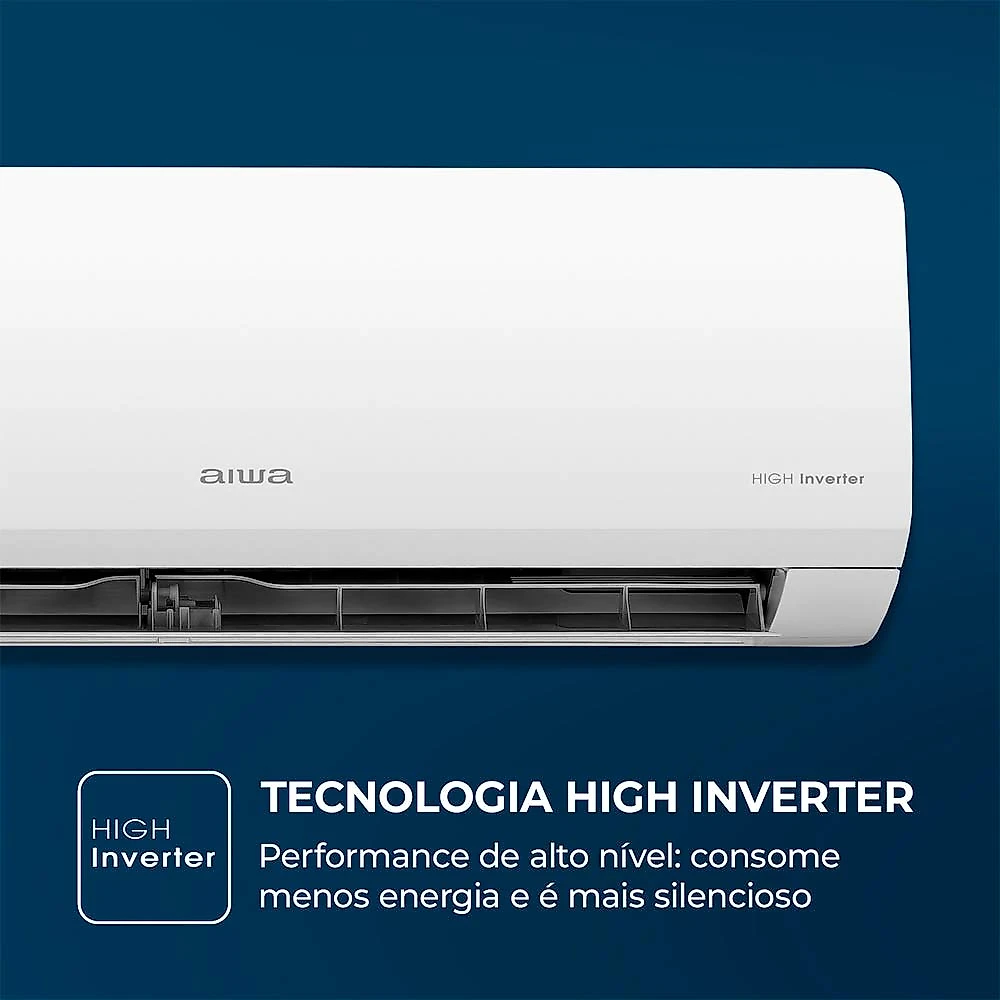 Ar Condicionado Split 9000 BTU's Inverter Externa Aiwa Branca 220V Branco - 220V