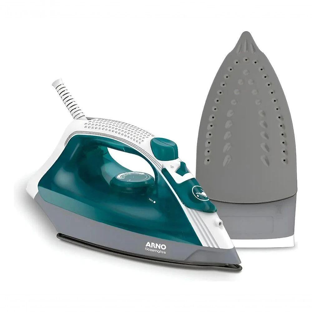 Ferro a Vapor Elétrico Arno Steamgliss FSGP 1200W Branco Verde 220V