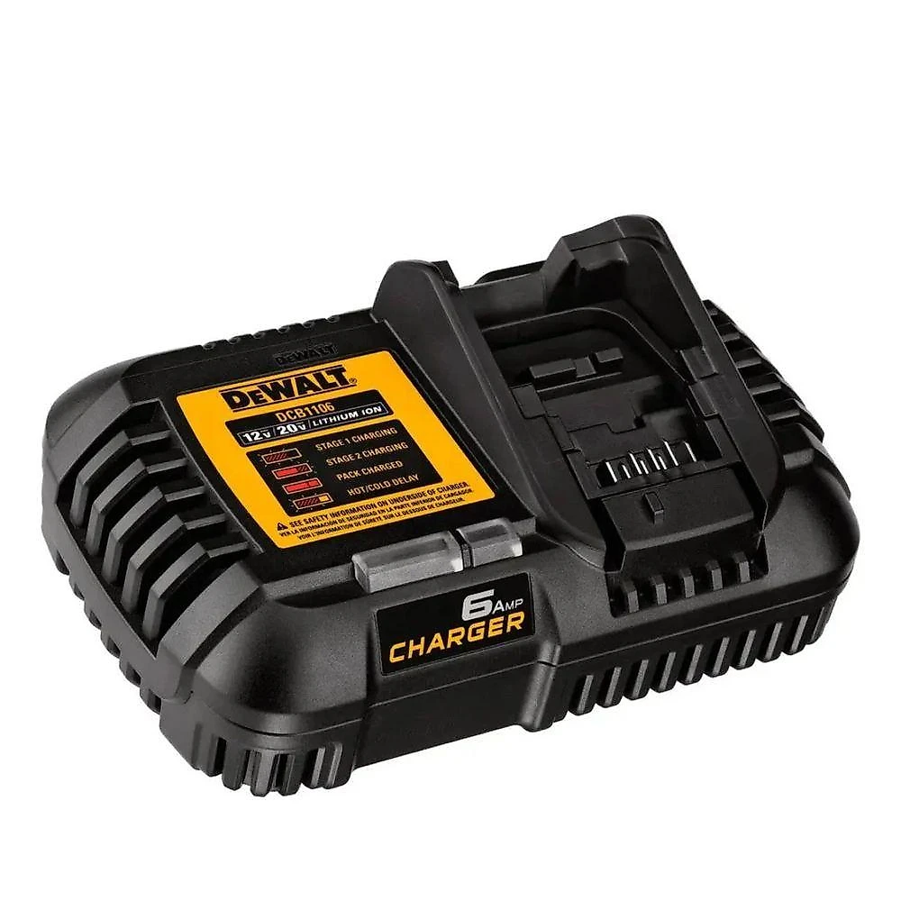 Carregador Dewalt DCB1106 6A 220V para Baterias Ion de Litio 12V e 20V