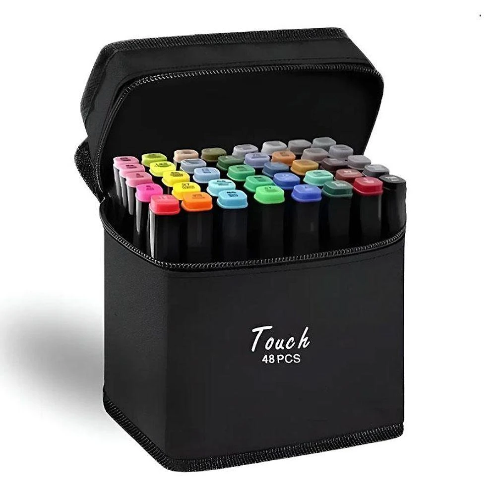 Caneta Hidrográfica Touch Jet Com Ponta Dupla 48 Cores - Touch