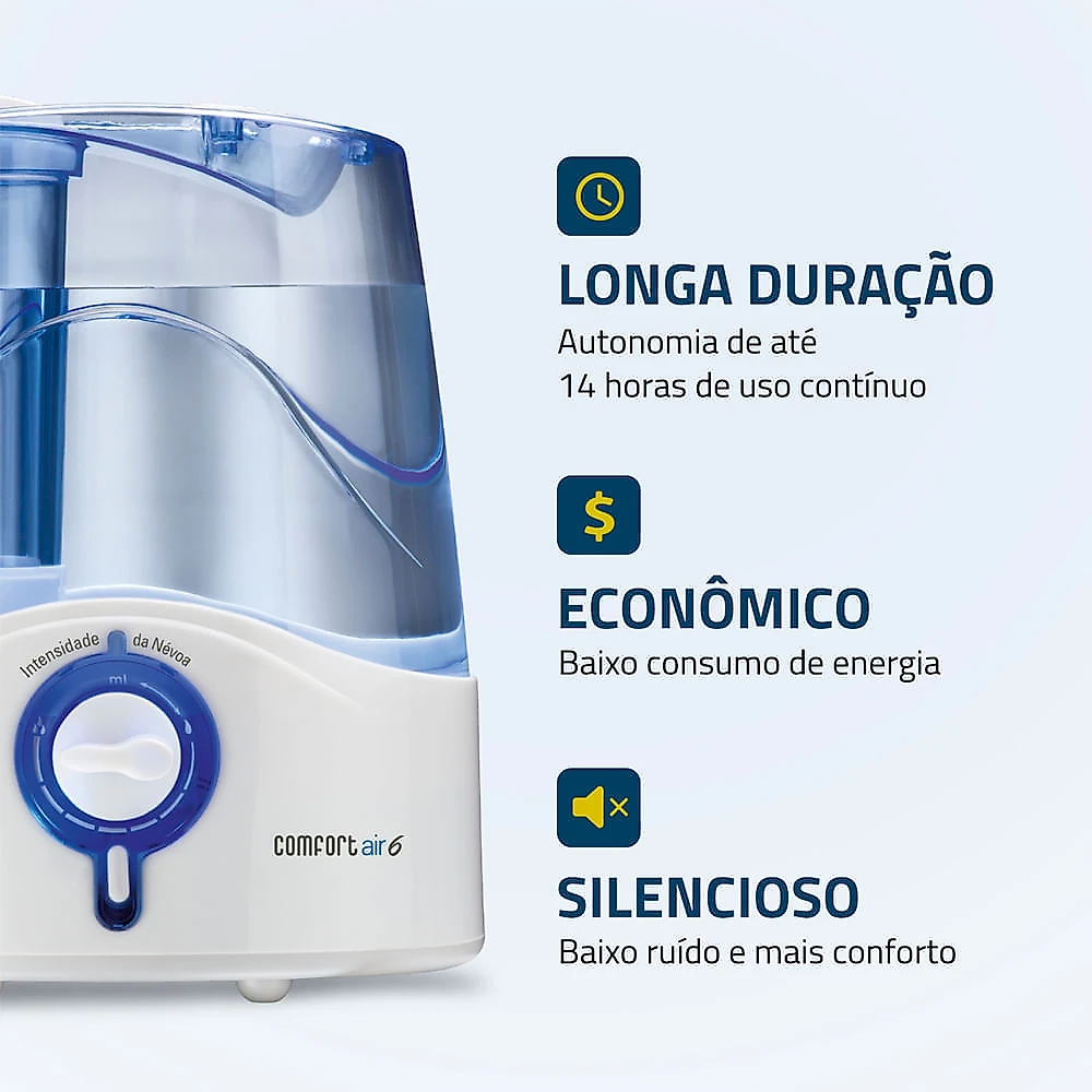 Umidificador Mondial Comfort Air 6 UA-07 UMIDIFICADOR DE AR-BIV-BRANCO/AZUL